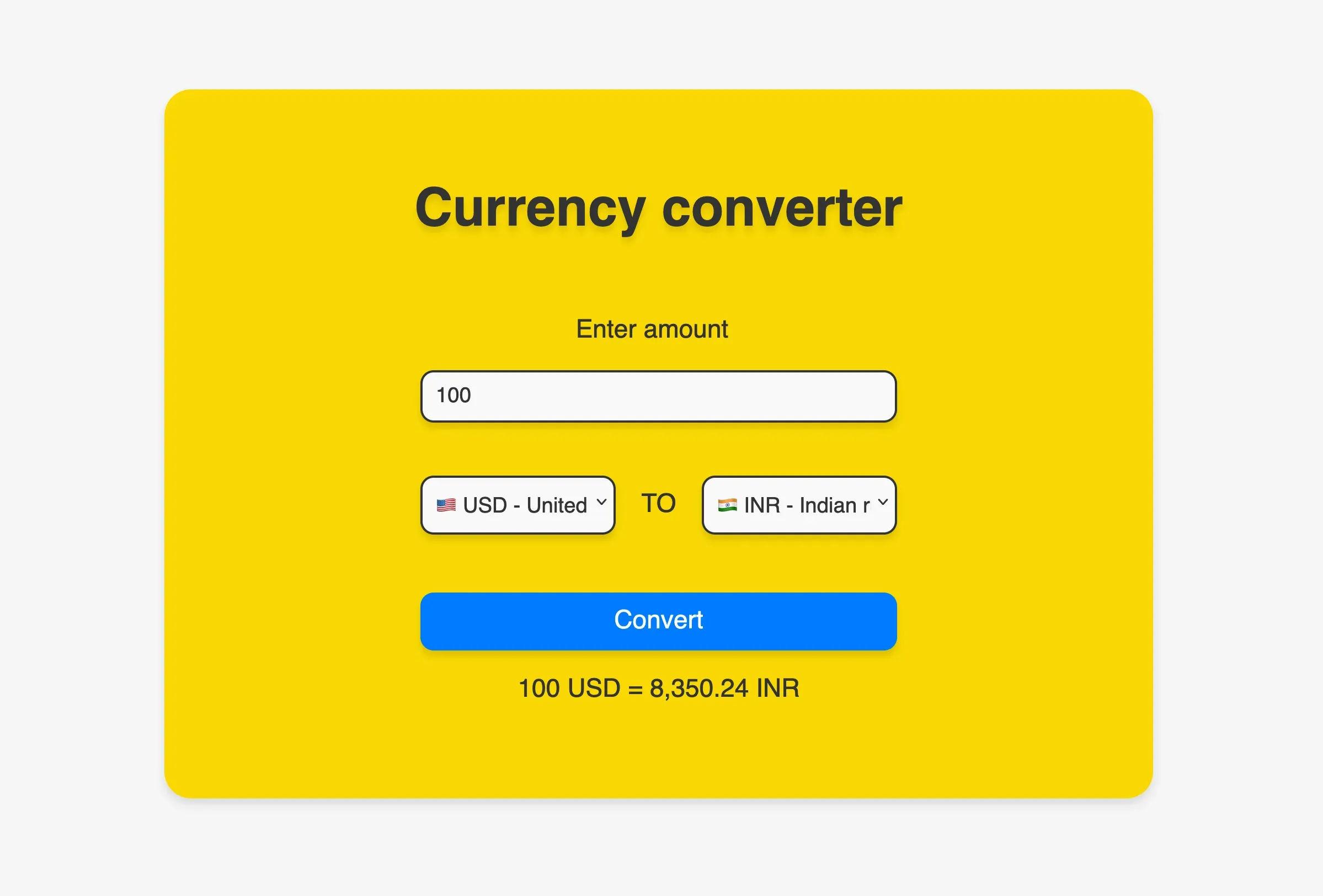 Currency Convertor Project